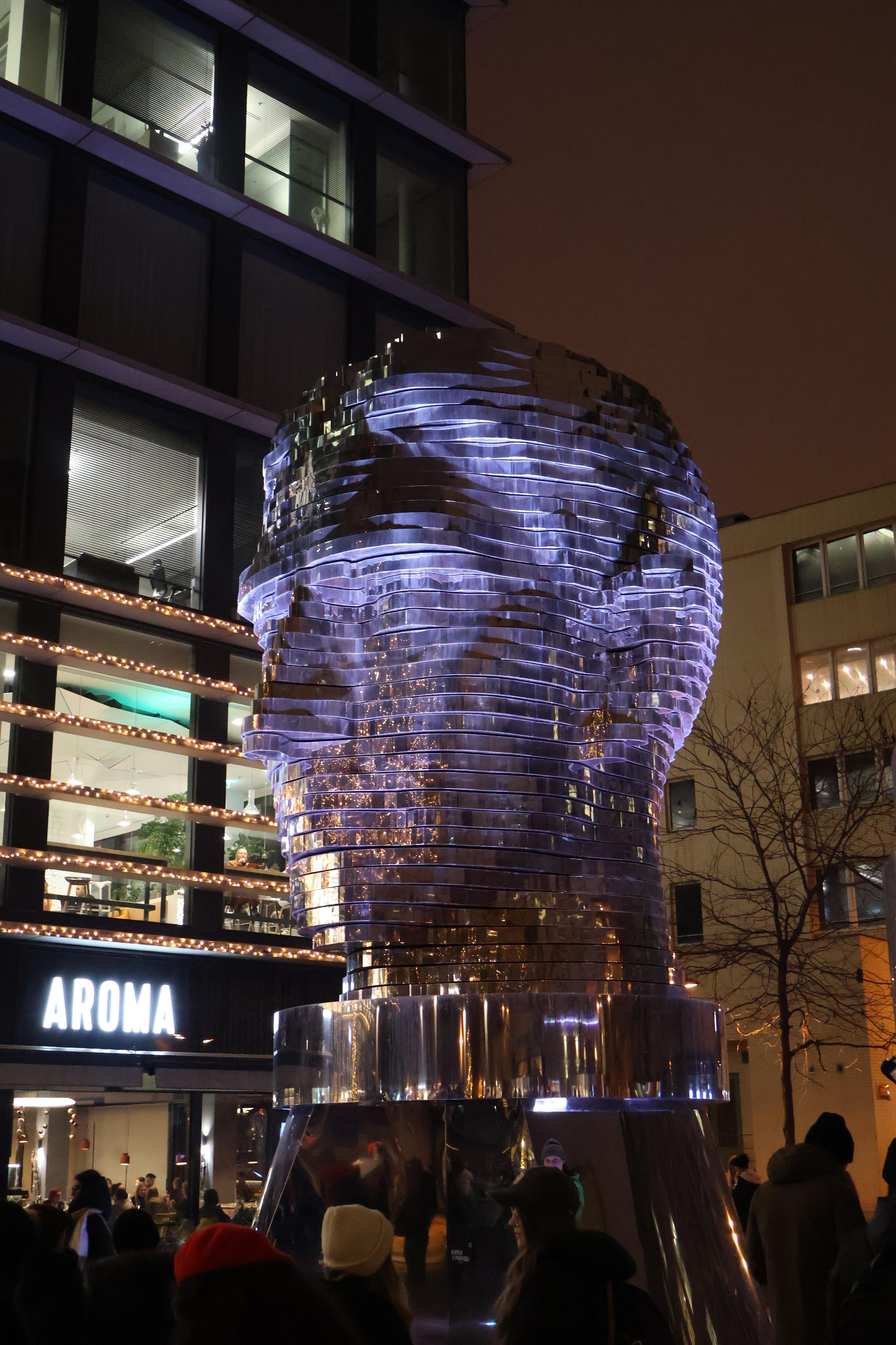 Franz Kafka Statue (lit)