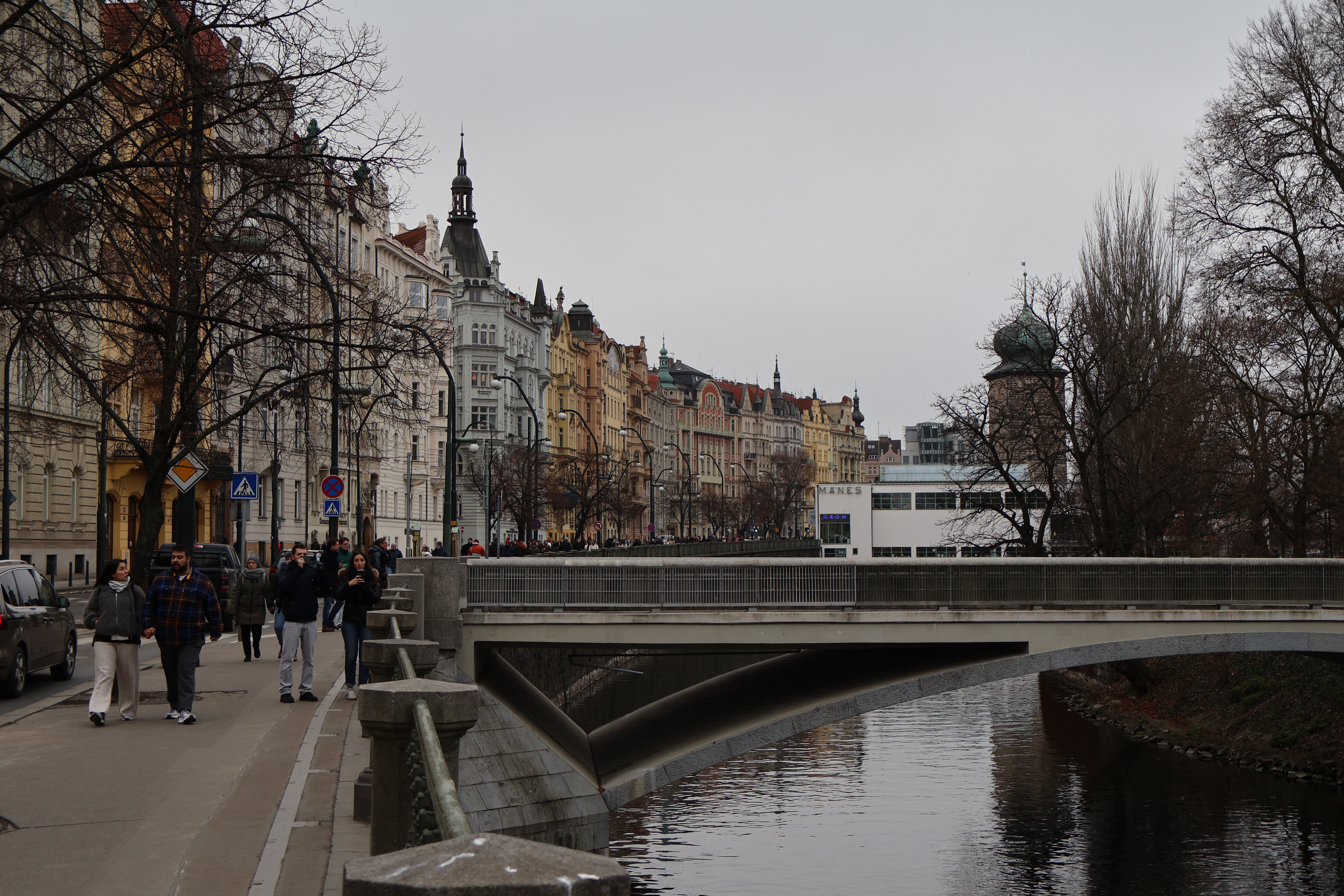 The same view of the river in the morning.